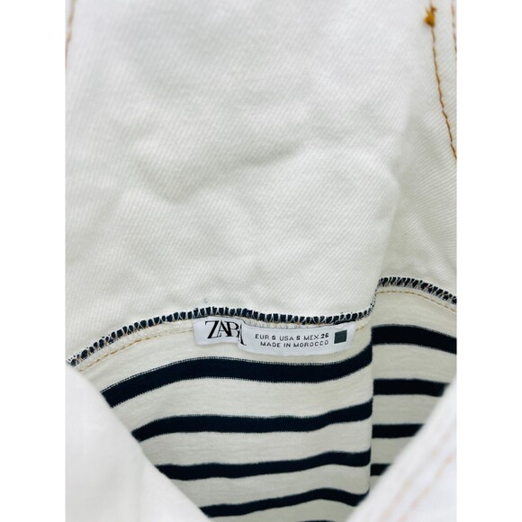 Zara Pinafore Stripe Midi Dress Womens Small Adjustable Wide Straps V-Neck - Picture 4 of 7